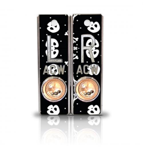 Aluminum Position Indicator X Ray Markers- Skull Bones Graphic Pattern